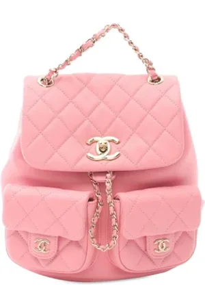 CHANEL Pre-owned, Kobieta, Różowy, ONE SIZE, Skóra, Pre-owned Leather backpacks