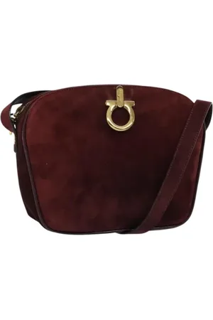 Salvatore Ferragamo Pre-owned, Kobieta, Czerwony, ONE SIZE, Zamsz, Pre-owned Suede shoulder-bags