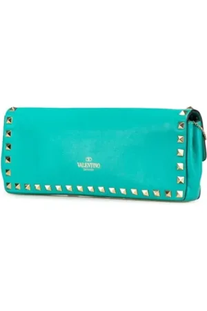 VALENTINO Pre-owned, Kobieta, Zielony, ONE SIZE, Skóra, Pre-owned Leather clutches