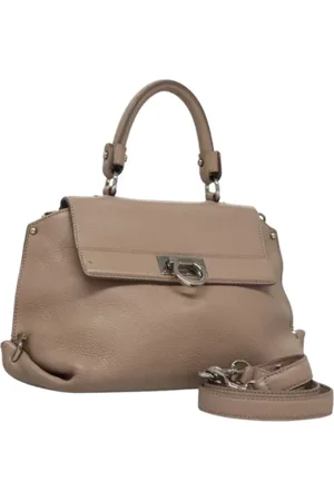 Salvatore Ferragamo Pre-owned, Kobieta, Beżowy, ONE SIZE, Skóra, Pre-owned Skórzane torebki