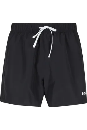 HUGO BOSS Szorty, Mężczyzna, Czarny, S, Czarny zestaw plażowy z ręcznikiem bawełnianym