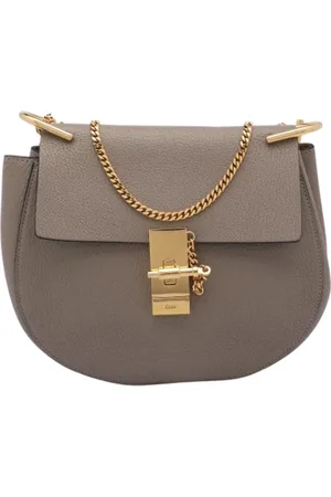 Chloé Pre-owned, Kobieta, Szary, ONE SIZE, Zamsz, Pre-owned skórzane torby na ramię