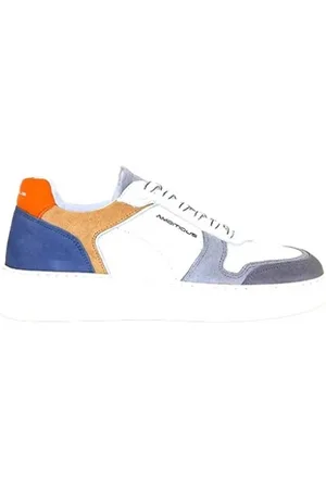 Ambitious Buty, Mężczyzna, Wielobarwność, 42 EU, Zamsz, Sneakersy skórzane biało-niebieskie styl 13449