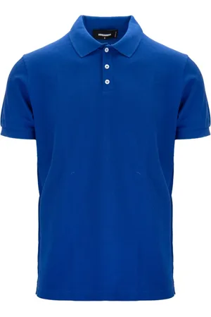 Dsquared2 Koszulki, Mężczyzna, Niebieski, S, Męski Polo z Guzikami