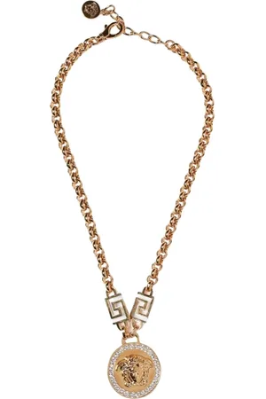 VERSACE Akcesoria, Kobieta, Żółty, ONE SIZE, Wisiorek z głową Meduzy