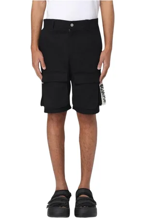DISCLAIMER Szorty, Mężczyzna, Czarny, S, Stylowe Cargo Shorts z boczną kieszenią