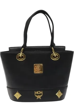 MCM Pre-owned, Kobieta, Czarny, ONE SIZE, Skóra, Pre-owned Skórzane torebki