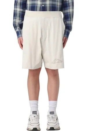 Dsquared2 Szorty, Mężczyzna, Beżowy, S, Len, Casual Icon Logo Shorts