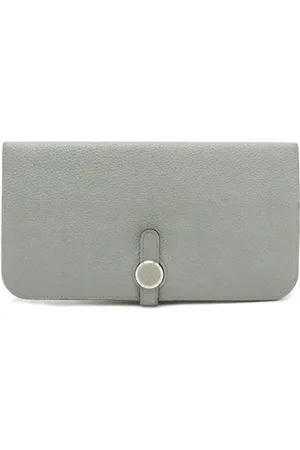 Hermès Pre-owned, Kobieta, Szary, ONE SIZE, Skóra, Pre-owned skórzane portfele