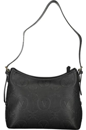 Valentino by Mario Valentino Torebki, Kobieta, Czarny, ONE SIZE, Len, Czarna torebka z regulowanym paskiem na ramię