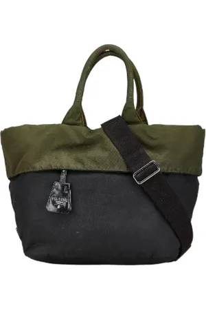 Prada Pre-owned, Kobieta, Czarny, ONE SIZE, Skóra, Pre-owned Canvas handbags