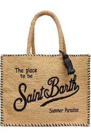 MC2 SAINT BARTH Torebki, Kobieta, Beżowy, ONE SIZE, Torba Vanity z Rafii