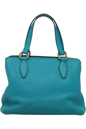 Miu Miu Pre-owned, Kobieta, Niebieski, ONE SIZE, Skóra, Pre-owned Skórzane torebki
