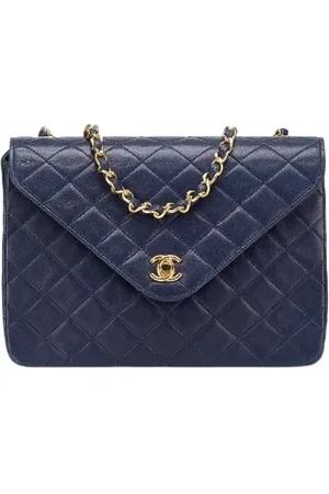 CHANEL Pre-owned, Kobieta, Niebieski, ONE SIZE, Skóra, Pre-owned skórzane torby na ramię