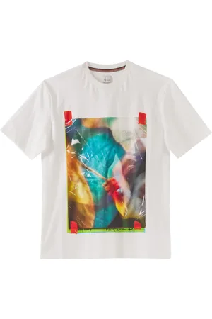 Paul Smith Koszulki, Mężczyzna, Biały, XL, Bawełna, Graficzny T-shirt z Negatywnym Zdjęciem z Bawełny