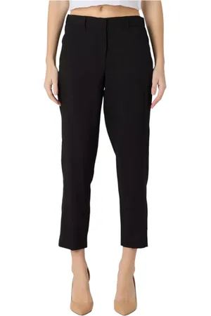 MARELLA Spodnie, Kobieta, Czarny, 2XS, Len, Czarne Spodnie Slim Fit
