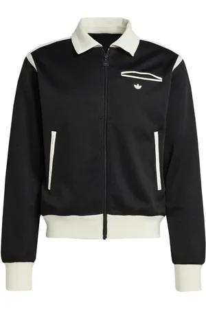 adidas Bluzy, Mężczyzna, Czarny, M, Bawełna, Premium Track Top Czarna Klasyczna Kurtka
