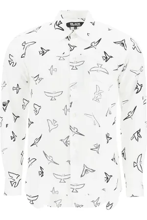 Comme des Garçons Koszule, Mężczyzna, Biały, S, Luźna Bawełniana Koszula Męska