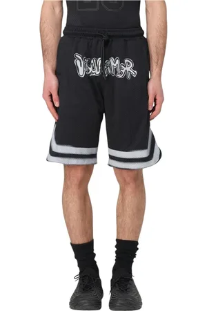 DISCLAIMER Szorty, Mężczyzna, Czarny, S, Graffiti Print Casual Męskie Szorty