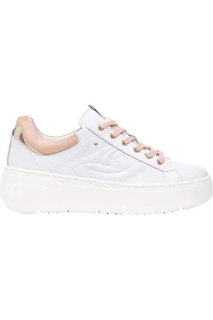 Nero Giardini Buty, Kobieta, Biały, 39 EU, Białe Sneakersy z Obcasem 5cm
