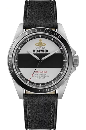 Vivienne Westwood Akcesoria, Kobieta, Czarny, ONE SIZE, Czarny Zegarek Kwarcowy Czarny Pasek Skórzany
