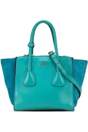 Prada Pre-owned, Kobieta, Niebieski, ONE SIZE, Skóra, Pre-owned Suede prada-bags