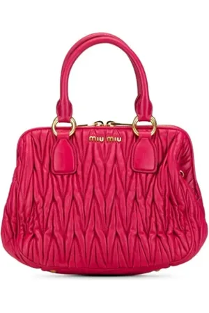 Miu Miu Pre-owned, Kobieta, Różowy, ONE SIZE, Skóra, Pre-owned Skórzane torebki