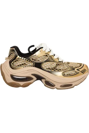 Ash Buty, Kobieta, Żółty, 38 EU, Dragon Glamour Sneakers Złoto/Czarny