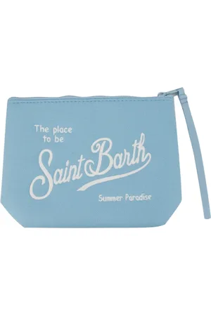 MC2 SAINT BARTH Torebki, Kobieta, Niebieski, ONE SIZE, Stylowa torba z haftowanym logo