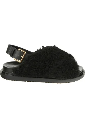 Marni Buty, Kobieta, Czarny, 40 EU, Skóra, Sandały Fussbett Cross