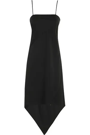Helmut Lang Sukienki, Kobieta, Czarny, 3XS, Sukienka z lamówką szalika