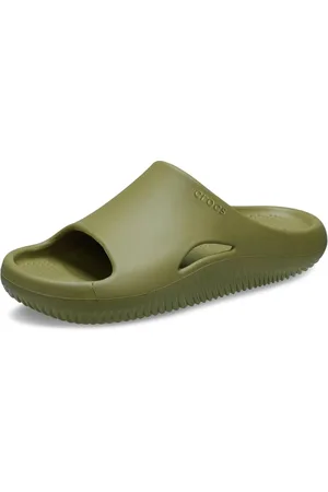 Crocs Buty, Mężczyzna, Zielony, 39 EU, Len, Mellow Slide w Oliwkowej zieleni