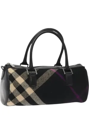 Burberry Pre-owned, Kobieta, Czarny, ONE SIZE, Wełna, Pre-owned Wool handbags