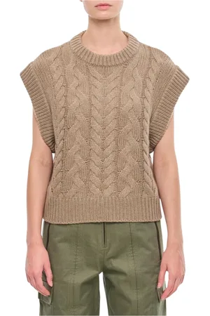 Lisa Yang Swetry, Kobieta, Beżowy, S, Merino Wool Sweater Vest