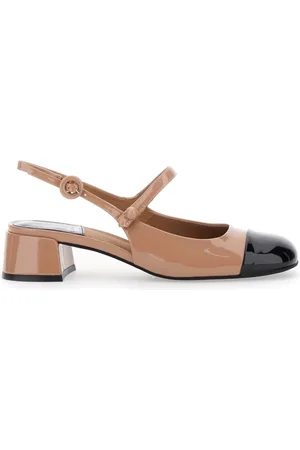 Jeffrey Campbell Buty, Kobieta, Beżowy, 36 EU, Beżowe Slingbacki z Niskim Obcasem