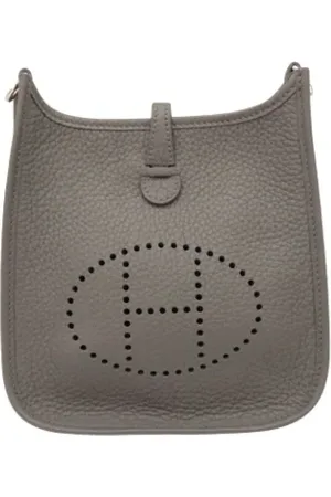 Hermès Pre-owned, Kobieta, Szary, ONE SIZE, Skóra, Pre-owned skórzane torby na ramię