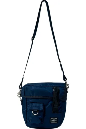 Comme des Garçons Torebki, Mężczyzna, Niebieski, ONE SIZE, Nylon, Torba na Ramię z Nadrukiem Logo