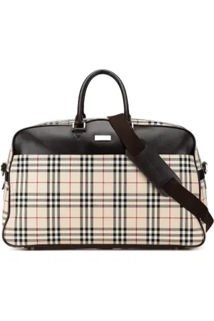 Burberry Pre-owned, Kobieta, Beżowy, ONE SIZE, Skóra, Pre-owned Canvas travel-bags