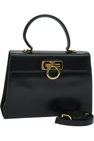 Salvatore Ferragamo Pre-owned, Kobieta, Czarny, ONE SIZE, Skóra, Pre-owned Skórzane torebki