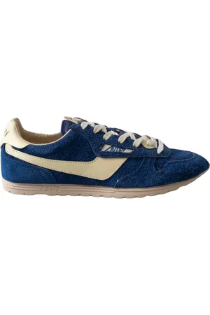 Autry Buty, Mężczyzna, Niebieski, 44 EU, Zamsz, Vintage Niebiesko-Żółte Sneakersy