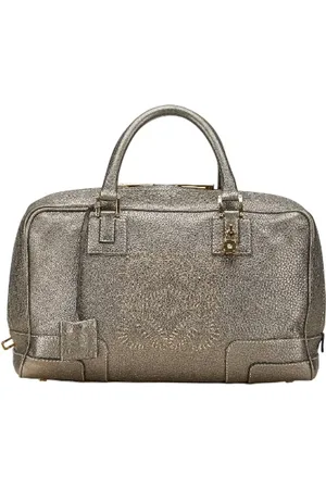 Loewe Pre-owned, Kobieta, Szary, ONE SIZE, Skóra, Pre-owned Skórzane torebki