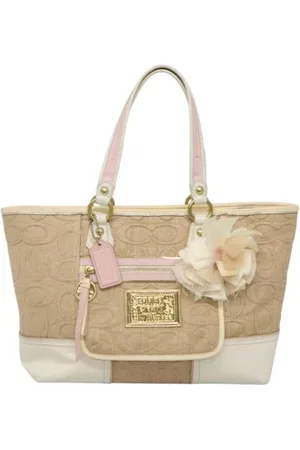 Coach Pre-owned, Kobieta, Beżowy, ONE SIZE, Pre-owned Canvas handbags