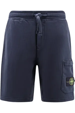 Stone Island Szorty, Mężczyzna, Niebieski, M, Bermudy z Bawełny z Troczkiem