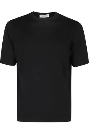 FILIPPO DE LAURENTIIS Koszulki, Mężczyzna, Czarny, M, Bawełniana Prosty T-shirt