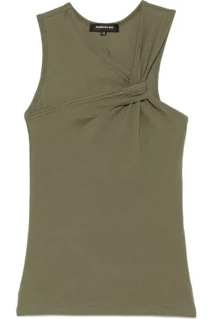 BARBARA BUI Koszulki, Kobieta, Zielony, M, Draped Tank Top