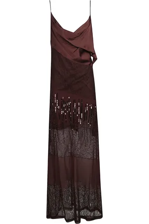 Pinko Sukienki, Kobieta, brązowy, M, Elegancka Sukienka Ibis