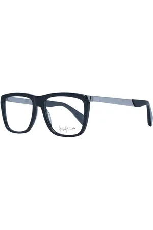 YOHJI YAMAMOTO Akcesoria, Mężczyzna, Czarny, ONE SIZE, Czarne Kwadratowe Okulary Optyczne