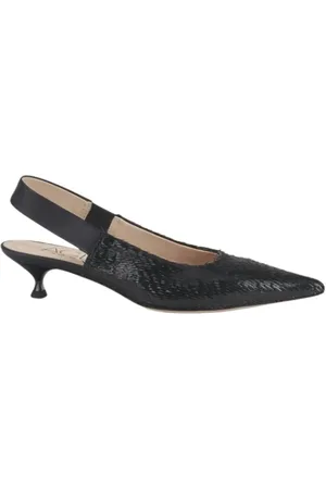 AGL ATTILIO GIUSTI LEOMBRUNI Buty, Kobieta, Czarny, 39 EU, Skóra, Leonor Slingback But z Mini Obcasem