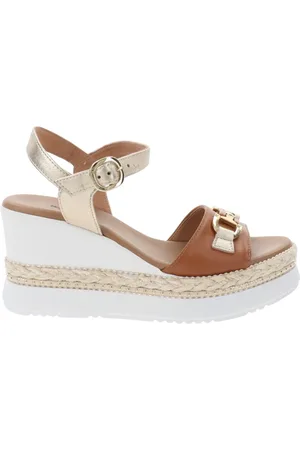 Nero Giardini Buty, Kobieta, brązowy, 40 EU, Skórzane sandały dla kobiet