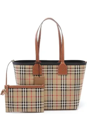 Burberry Pre-owned, Kobieta, Wielobarwność, ONE SIZE, Skóra, Pre-owned Canvas totes